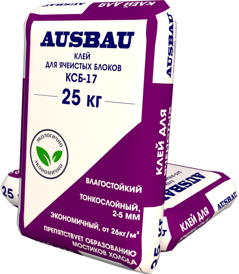 Аусбау Клей КСБ-17 д/газоблока 25кг. AUSBAU