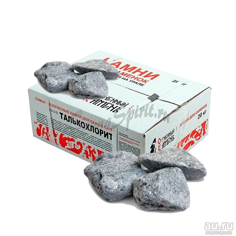 Камни для Бани ТАЛЬКОХЛОРИТ 20кг. галтованный