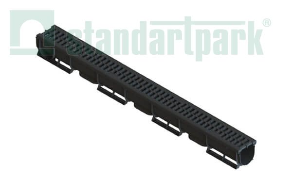 Лоток водоотводной Спарк ЛВ-07.09.09-ПП с решеткой пластиковой кл.А 088081-М (слив)