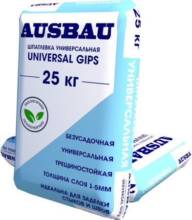 АУСБАУ Шпатлёвка универсальная гипсовая от 1-5мм. 25кг. AUSBAU