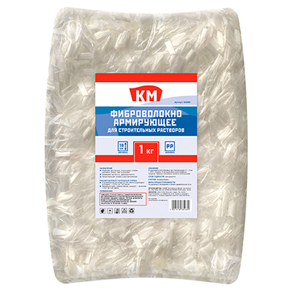 Фибра базальтовая 600гр.на 500кг.бетона и растворов