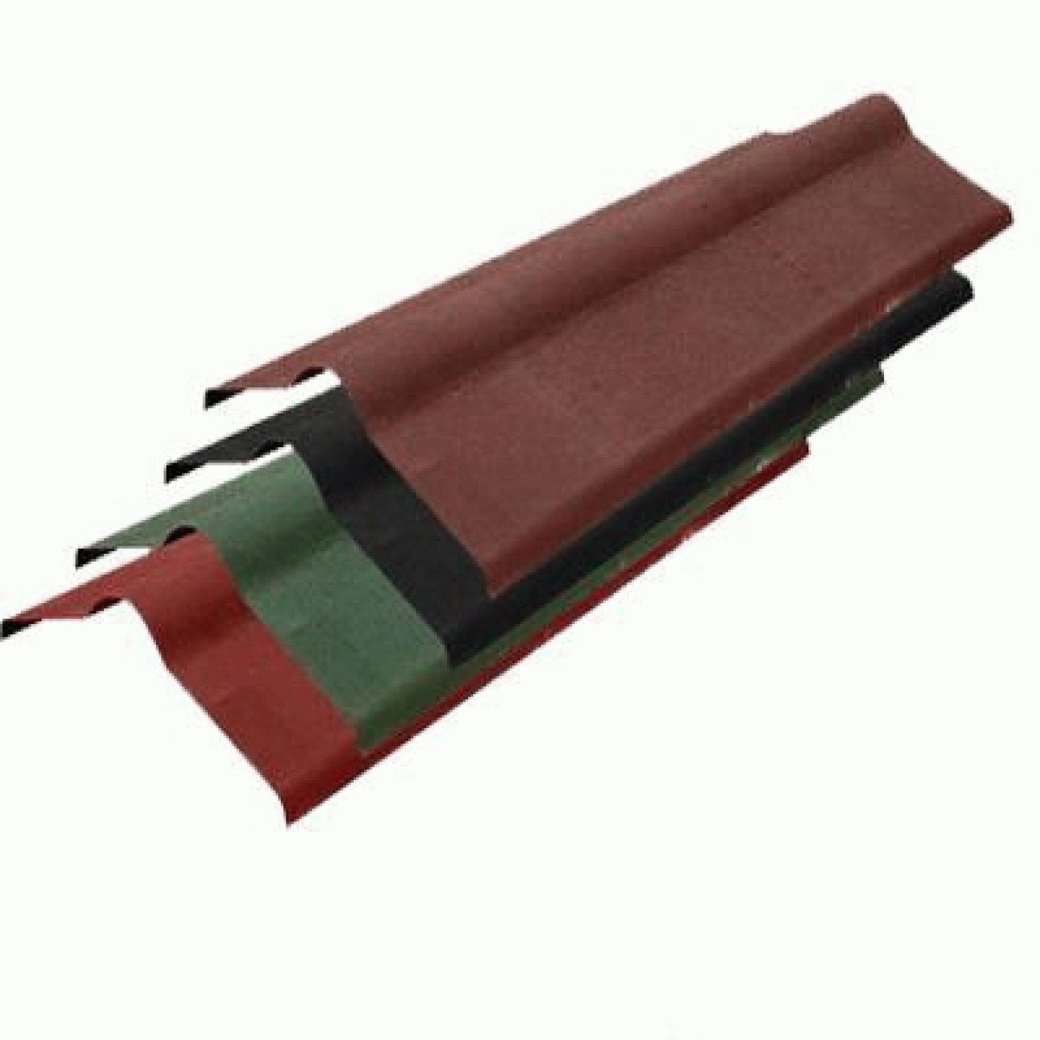 Ондулиновый конёк ЗЕЛЁНЫЙ 1000*360мм.