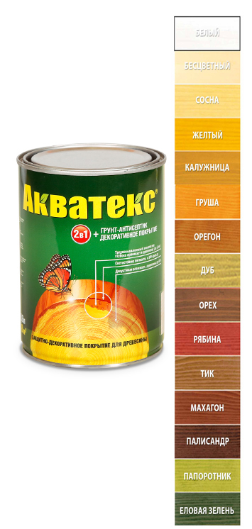 Любимая дача "Сосна" 0,8кг. тонирующий антисептик д/дерева Акватекс