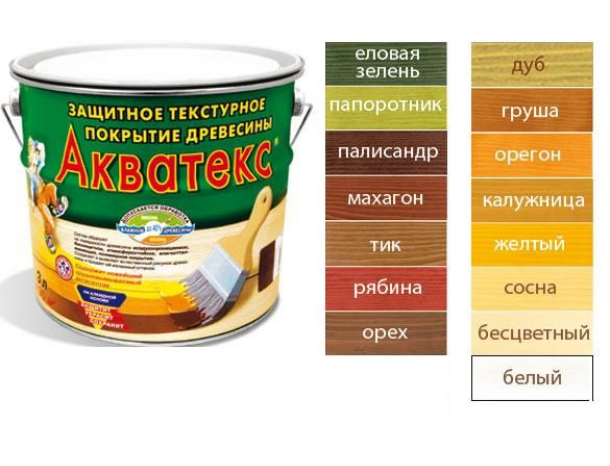 Любимая дача "Рябина" 2,7кг. тонирующий антисептик д/дерева Акватекс