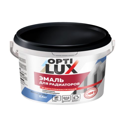 Эмаль для радиаторов 1,0кг. акриловая Оптилюкс