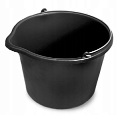 Ведро 16л.чёрное строительное пластиковое