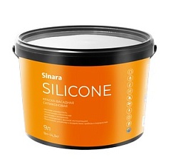Краска СИНАРА Силикон фасдная 4,5л. SP 045 (оранжево-черная банка)
