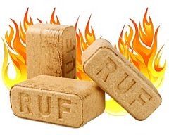 Топливные брикеты RUF SVEZA BIO (поддон=96шт) БЕРЕЗОВЫЕ