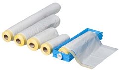 Плёнка защитная со скотчем 2,7м*25м.8мкм