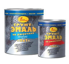 Грунт-эмаль по ржавчине белый 1л.Новбытхим