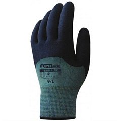 Перчатки Зеленые утепленные облитая ладонь