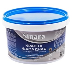 Краска СИНАРА Фасадная 1,5кг. SP 013 (сине-белая банка)