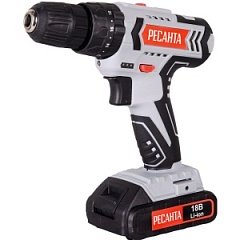 Дрель-шуруповерт ДА-18-2ЛК- РЕСАНТА в кейсе