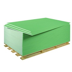 ГКЛВ 9,5мм*2500*1200 влагостойкий Гипсокартонный лист