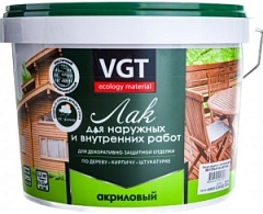 Лак Акриловый глянцевый бесцветный 2,2кг. для наружных и внутренних работ ВГТ