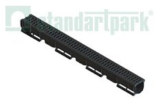 Лоток водоотводной Спарк ЛВ-07.09.09-ПП с решеткой пластиковой кл.А 088081-М (слив)