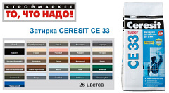 Затирка СЕ-33 КАКАО 2кг.&quot;CEREZIT&quot;для межплиточных швов