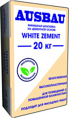 Аусбау Шпатлёвка финишная цементная 20кг. белая AUSBAU WHITE ZEMENT