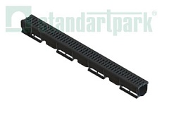 Лоток водоотводной Спарк ЛВ-07.09.09-ПП с решеткой пластиковой кл.А 088081-М (слив)