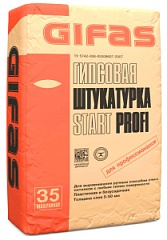 ГИФАС Штукатурка гипсовая старт профи 35кг. для внутренних работ