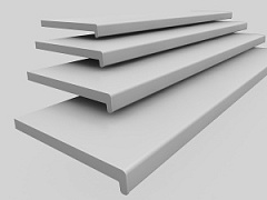 Подоконник белый 0,30 (VIP) пластик