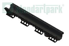 Лоток водоотводный ПОЛИМАКС ЛВ-10.16.12-ПП пластиковый стандартный борт 8020-М  (слив)