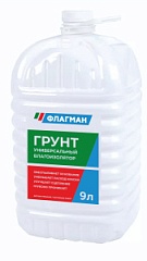 Грунтовка Флагман готовая 9л. универсальный влагоизолятор акриловый