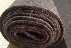 Войлок толщ.6-8мм. ширина1500мм.(рулон 20метров).иглопробивной стелечный пл.900гр/м2.