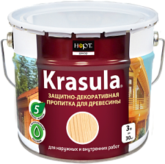 KRASULA Графит Серый 10 л. защитно-декоративный состав для дерева (Красула)